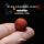 南红刺骨骷髅圆珠丨微瑕款14mm
