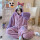 紫鸭睡袍+睡裤