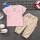 暗粉色 短袖+七分裤