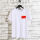 CHINA旗胸标白色 100%棉T恤