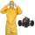 黄色（增强型化学防护服）+防毒面具