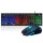 悬浮彩虹键盘黑+裂纹鼠标黑