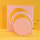 粉色圆+圆环+镂空方形(3个)