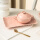 粉红色浮雕碗+长方盘+樱花勺