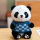 熊猫 (蓝方格毛衣)
