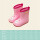 粉色平面雨鞋【EVA】