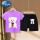 小白熊 紫T+黑裤
