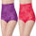 玫红+紫色>裤头隐形贴身短裤遮肚子微胖收服雷丝