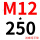 M12*250 (+螺母平垫)