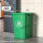80L绿色正方形桶一卷垃圾袋xy