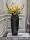 黑釉花瓶-90高+黄色开心果花束