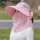 粉色+面纱可拆-透气网帽顶-正版