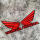 黑底红字反光翅膀一对9.6x8cm
