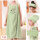大-绿【浴裙+发帽+发带+毛巾