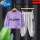 紫色字母熊卫衣+EXE灰裤；儿童衣服春装