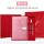 荧光黄 A5粉色-方扣U盘+笔芯礼盒(红)