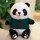 熊猫 鹿深绿毛衣
