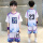 中国少年短袖套装-紫色