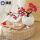 盆景梅花玫红+小波纹瓷花瓶