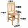 实木靠背椅(坐高40厘米)清漆款