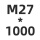 7字M27*1000 1套贈螺母平垫