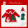 毛衣裙+圣诞帽头饰+围巾+加绒打