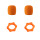 适用K12橙色海绵套2个+橙色六角