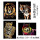 猛兽动物系列(一套4张)+1个相框