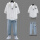 HC38白色/衬衫+牛仔.裤