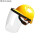 (透明)面罩+三筋透气(黄色)安全帽