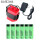红色电池盒+6颗电池+充电器