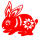 DC04 红色 除拍下的另外的兔随