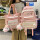 粉色小号+补习袋+2套徽章+2个兔