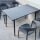 深灰色单桌120 70cm碳钢长桌