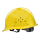 圆盔透气黄色【旋钮帽衬】