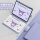 薰衣草紫【眯眼库洛米-圆键盘+紫色鼠标+配钢化膜+