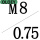 R-M8*0.75P 外径16厚度8