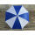 蓝白涤丝伞 撑开直径95cm