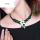 绿珠贝壳项链+绿珠耳环