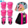 粉色护具+头盔+轮滑包M码（45-70斤）