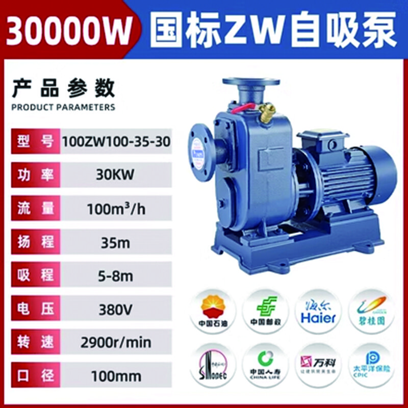 100ZW100-35-30KW自吸污水泵