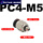 PC4-M5插管4螺纹M5