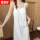 KKH-13042%23吊带胸垫裙-白色