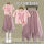 【1128】粉色T恤+不规则/粉裙