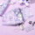 紫花库洛米三折自动伞 8骨