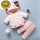 粉红色 婴儿棉加厚三件套