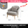 沙发椅浅灰/棉麻/碳素钢椅脚白 0cm