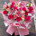 韩式玫瑰百合花束