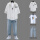 HC38白色/衬衫+H短.袖+牛仔.裤