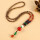 18-木珠链(圆松石红)